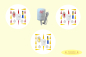 Preview: Sterne-Set A1b gelb-rot/gelb/gelb-rot